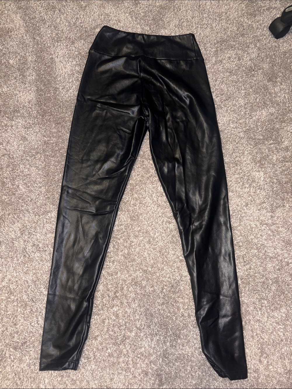 Black Faux Leather Leggings